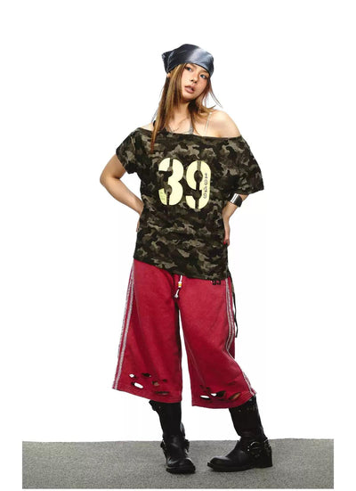 BB Drawstring Distressed Sporty Shorts-korean-fashion-Shorts-BB's Closet-OH Garments