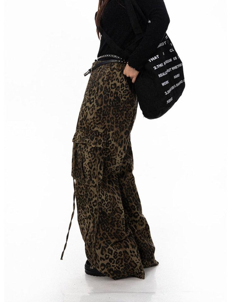 BB Drawstring Leopard Print Cargo Pants-korean-fashion-Pants-BB's Closet-OH Garments