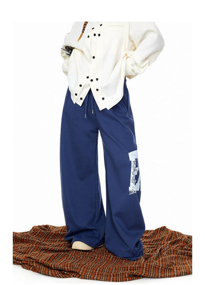 BB Drawstring Printed Sweatpants-korean-fashion-Pants-BB's Closet-OH Garments