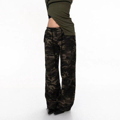 BB Elastic Waist Camouflage Pants-korean-fashion-Pants-BB's Closet-OH Garments