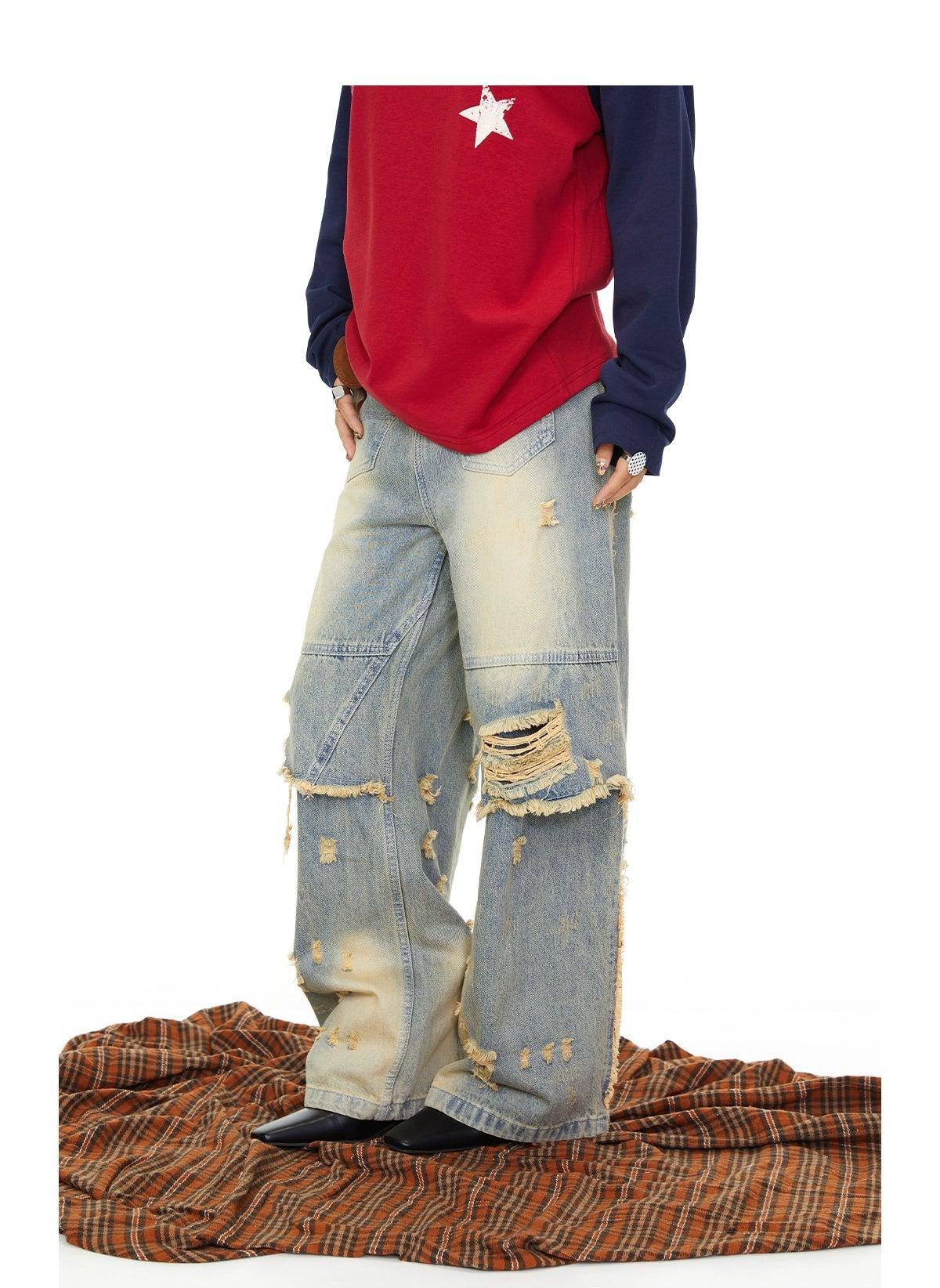 BB Extra Distressed Faded Jeans-korean-fashion-Jeans-BB's Closet-OH Garments