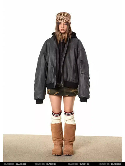 BB Fade Layered Hooded PU Leather Jacket-korean-fashion-Jacket-BB's Closet-OH Garments