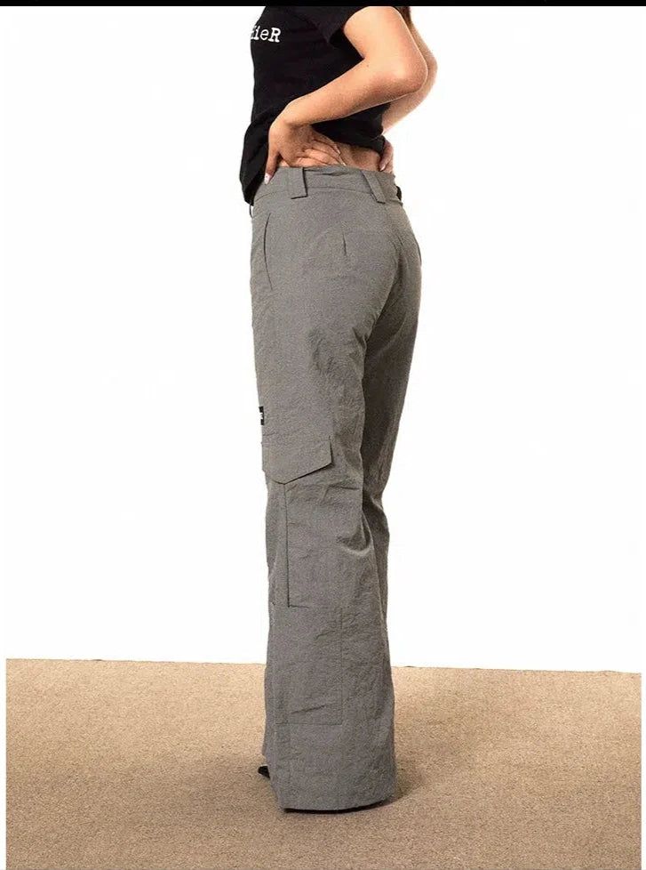 BB Flare Track Cargo Pants-korean-fashion-Pants-BB's Closet-OH Garments