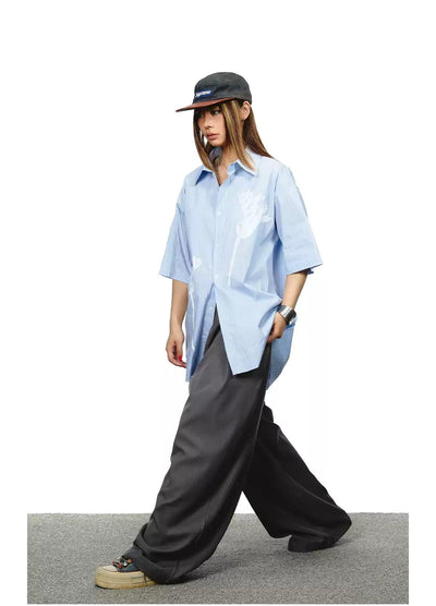 BB Fold Pleats Wide Leg Trousers-korean-fashion-Trousers-BB's Closet-OH Garments