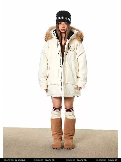 BB Fur Collar Hooded Down Jacket-korean-fashion-Jacket-BB's Closet-OH Garments