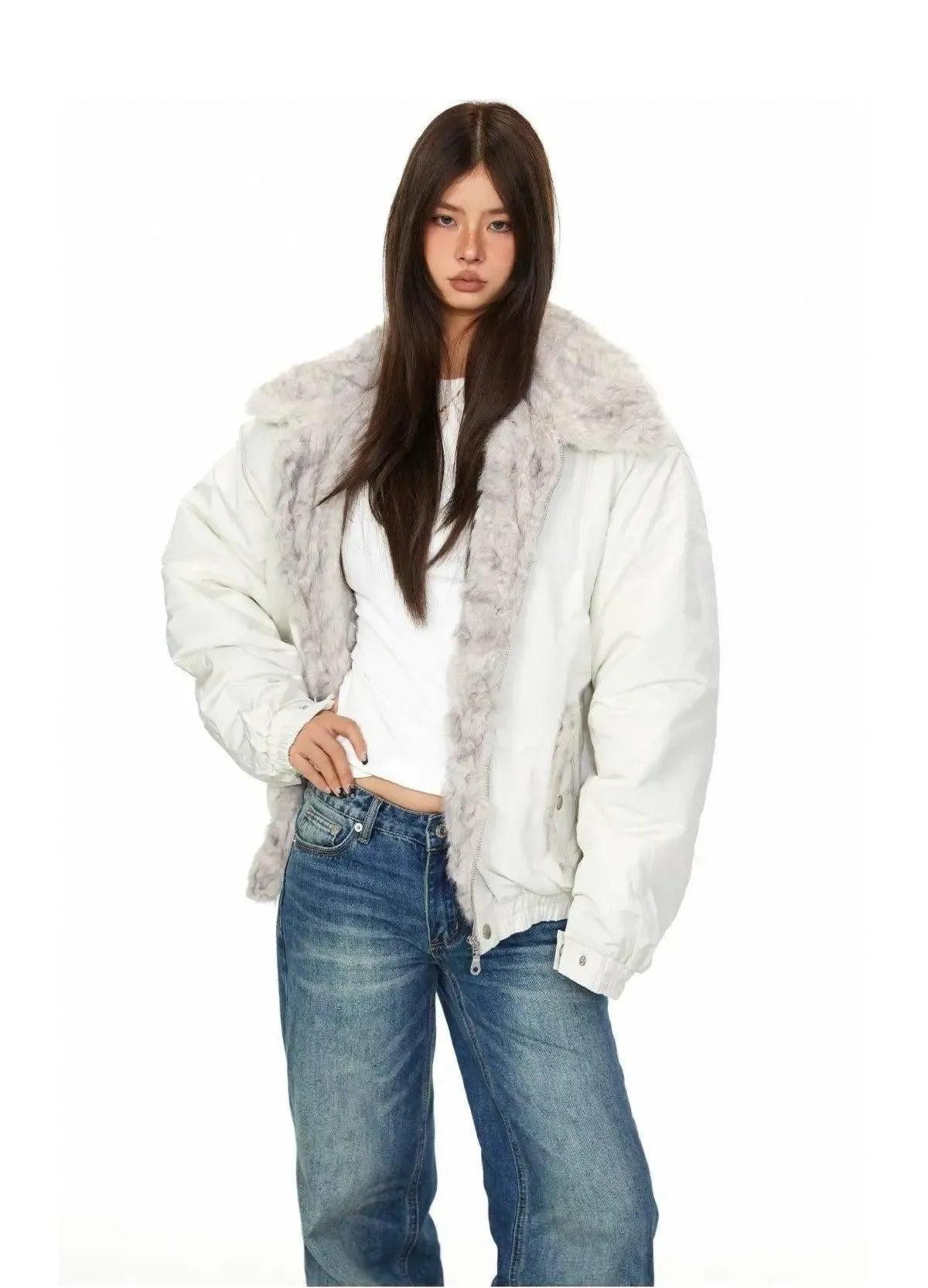 BB Fur-Trimmed Padded Jacket-korean-fashion-Jacket-BB's Closet-OH Garments