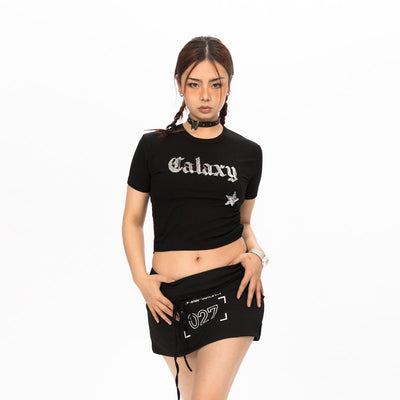 BB Galaxy Star Sequins Cropped T-Shirt-korean-fashion-T-Shirt-BB's Closet-OH Garments