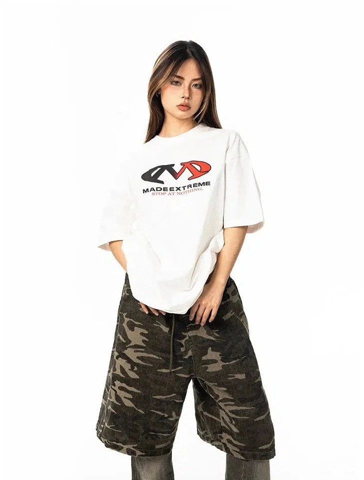 BB Gradient Logo & Letters T-Shirt-korean-fashion-T-Shirt-BB's Closet-OH Garments