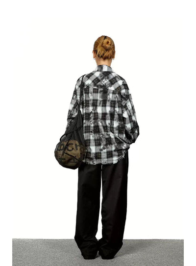 BB Gradient Plaid Loose Shirt-korean-fashion-Shirt-BB's Closet-OH Garments