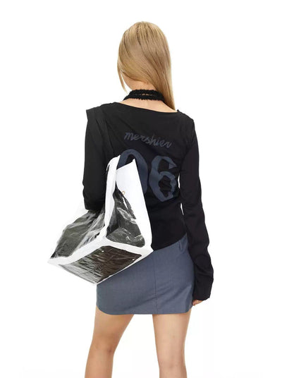 BB Graphic Print Slim Fit Blouse-korean-fashion-Blouse-BB's Closet-OH Garments