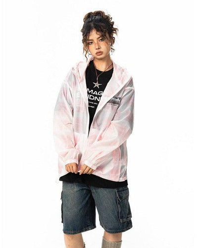BB Grid Spots Hooded Jacket-korean-fashion-Jacket-BB's Closet-OH Garments