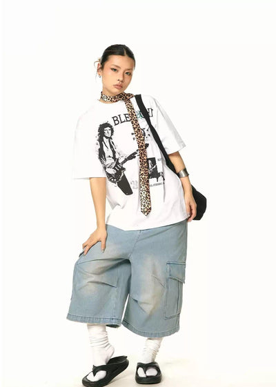 BB Guitarist Graphic T-Shirt-korean-fashion-T-Shirt-BB's Closet-OH Garments