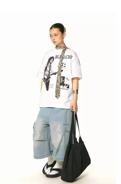BB Guitarist Graphic T-Shirt-korean-fashion-T-Shirt-BB's Closet-OH Garments