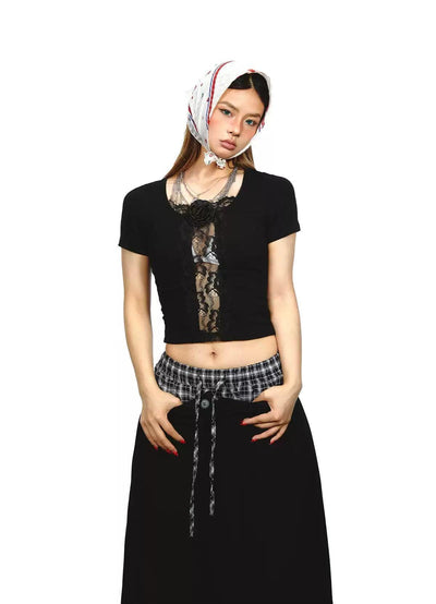 BB Lace Flower Detail Blouse-korean-fashion-Blouse-BB's Closet-OH Garments