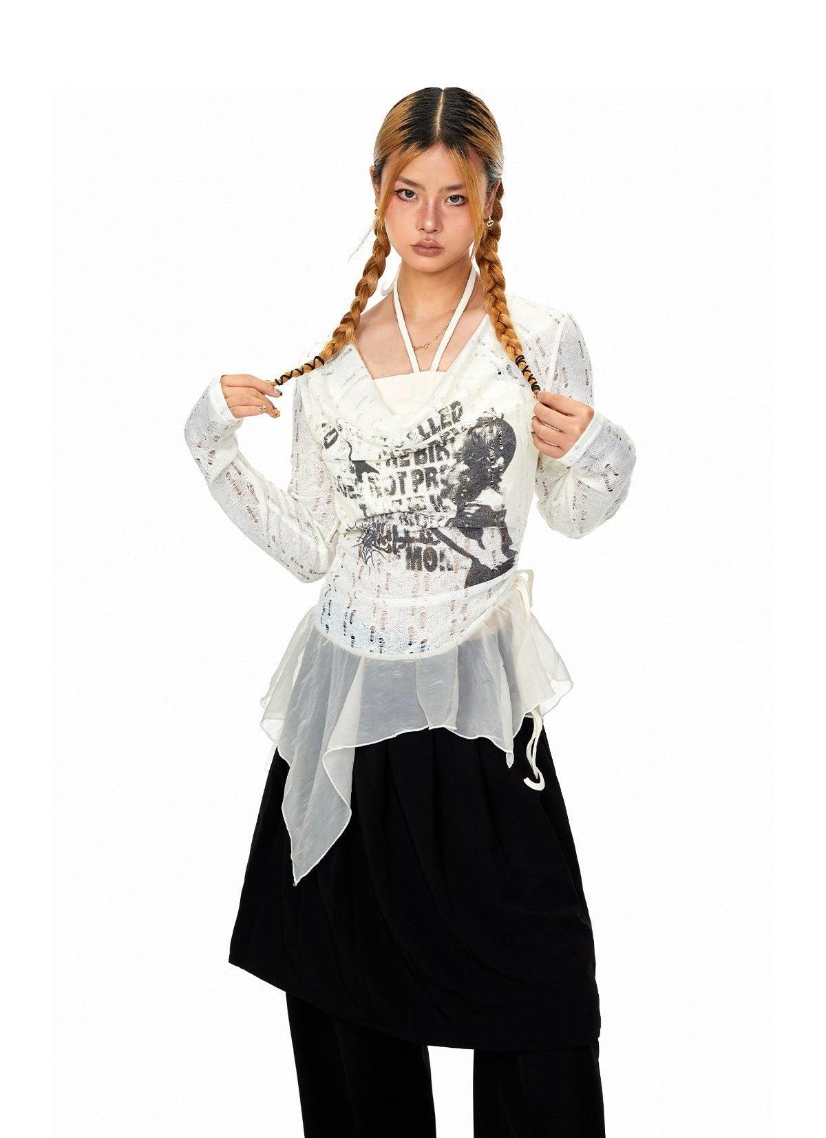 BB Layered Printed Blouse-korean-fashion-Blouse-BB's Closet-OH Garments