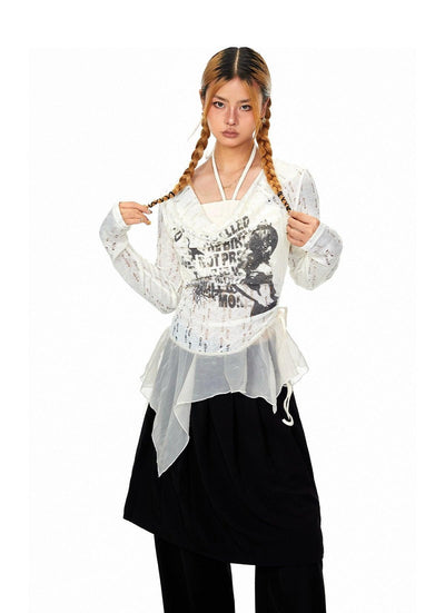 BB Layered Printed Blouse-korean-fashion-Blouse-BB's Closet-OH Garments