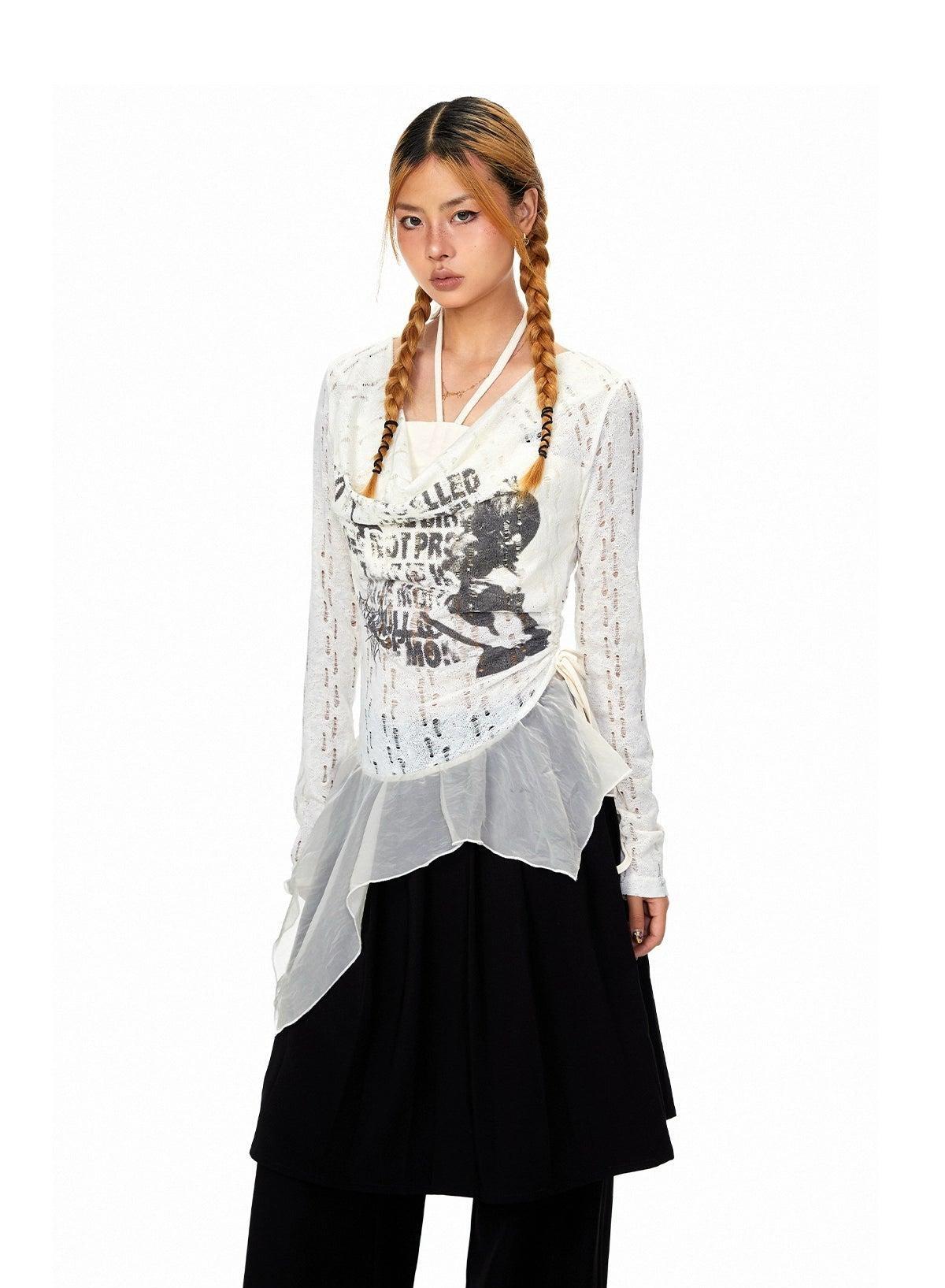 BB Layered Printed Blouse-korean-fashion-Blouse-BB's Closet-OH Garments