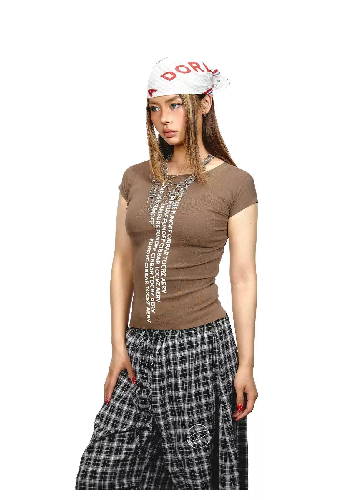 BB Lettered Slim Fit T-Shirt-korean-fashion-T-Shirt-BB's Closet-OH Garments