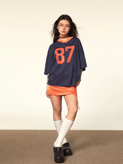 BB Mesh Jersey V-Neck T-Shirt-korean-fashion-T-Shirt-BB's Closet-OH Garments