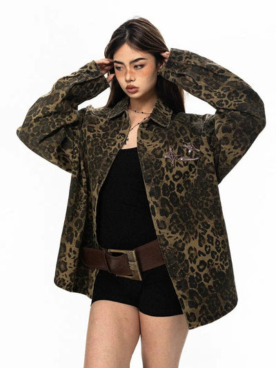 BB Metallic Leopard Print Jacket-korean-fashion-Jacket-BB's Closet-OH Garments