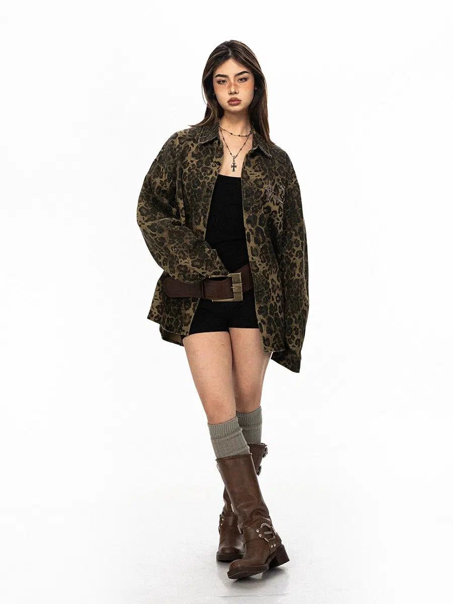 BB Metallic Leopard Print Jacket-korean-fashion-Jacket-BB's Closet-OH Garments