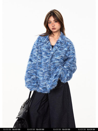 BB Mixed Color Knit Fur Jacket-korean-fashion-Jacket-BB's Closet-OH Garments