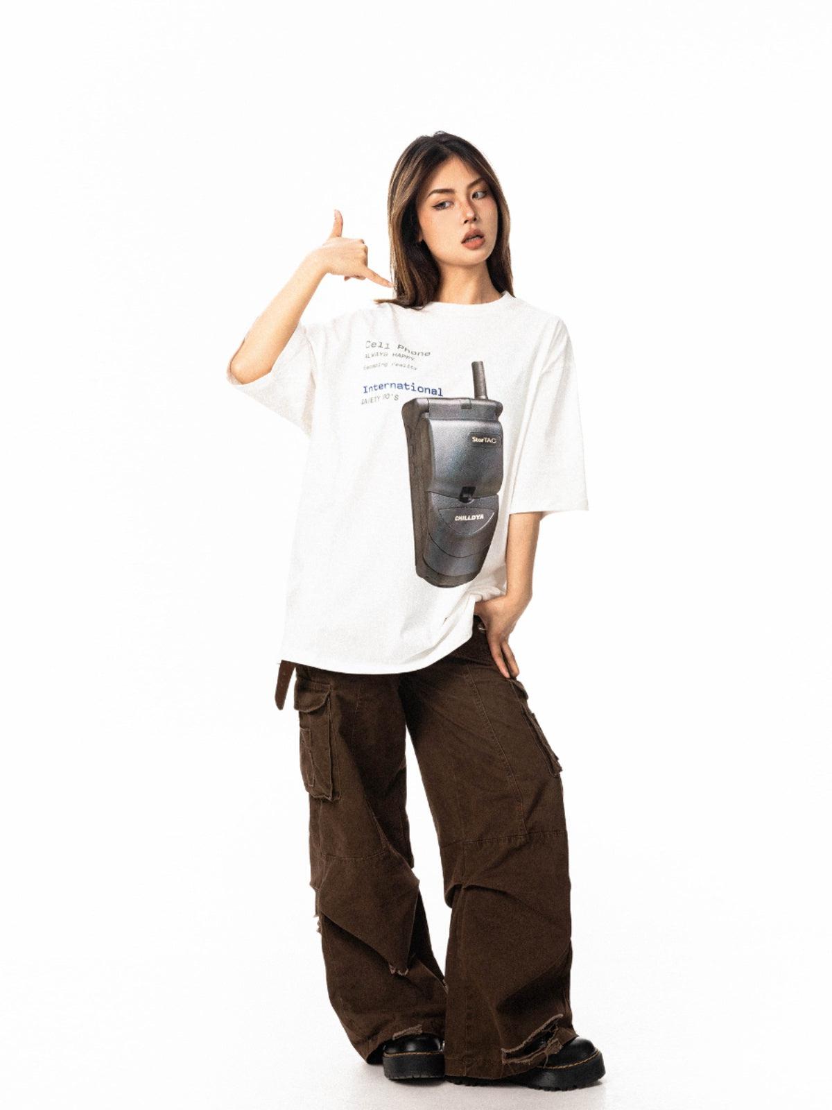 BB Mobile Phone Graphic T-Shirt-korean-fashion-T-Shirt-BB's Closet-OH Garments