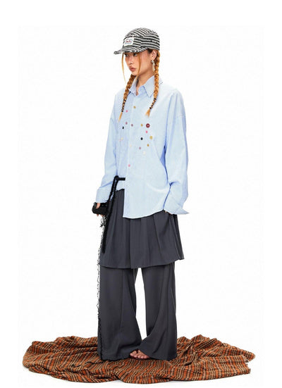 BB Multi-Buttons Striped Shirt-korean-fashion-Shirt-BB's Closet-OH Garments
