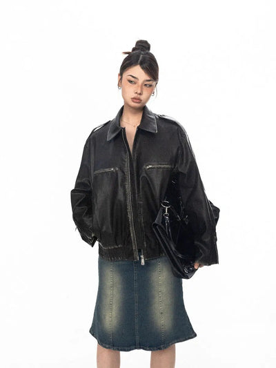 BB Multi-Zipper Faux Leather Jacket-korean-fashion-Jacket-BB's Closet-OH Garments