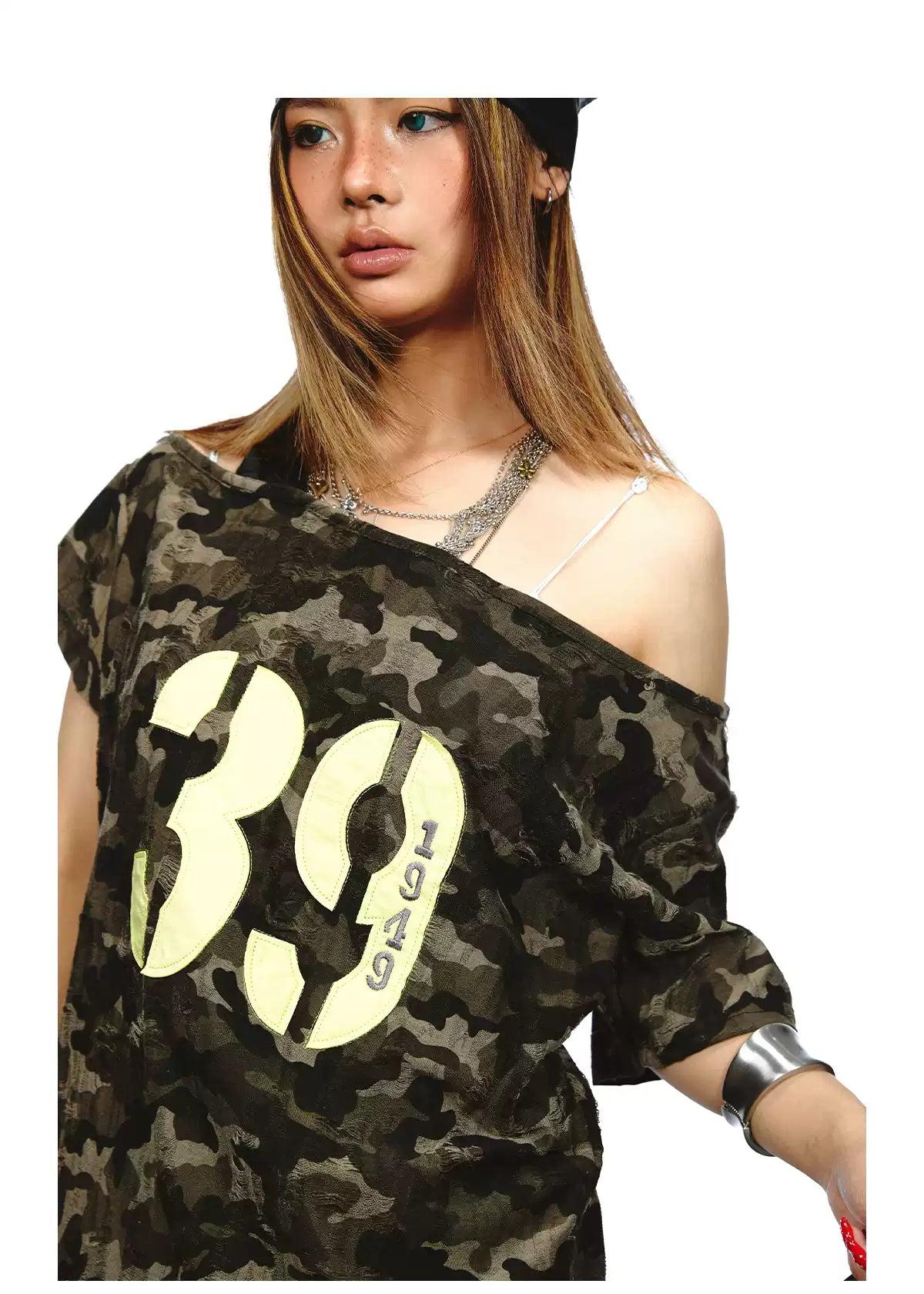 BB Number Camouflage T-Shirt-korean-fashion-T-Shirt-BB's Closet-OH Garments