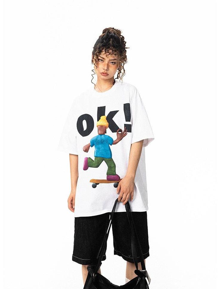 BB OK! 3D Character T-Shirt-korean-fashion-T-Shirt-BB's Closet-OH Garments