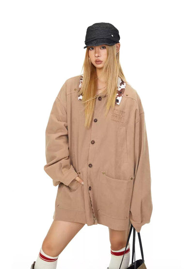 BB Patterned Collar Oversized Jacket-korean-fashion-Jacket-BB's Closet-OH Garments