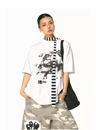 BB Pig Graphic T-Shirt-korean-fashion-T-Shirt-BB's Closet-OH Garments