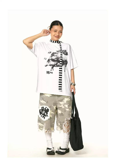 BB Pig Graphic T-Shirt-korean-fashion-T-Shirt-BB's Closet-OH Garments
