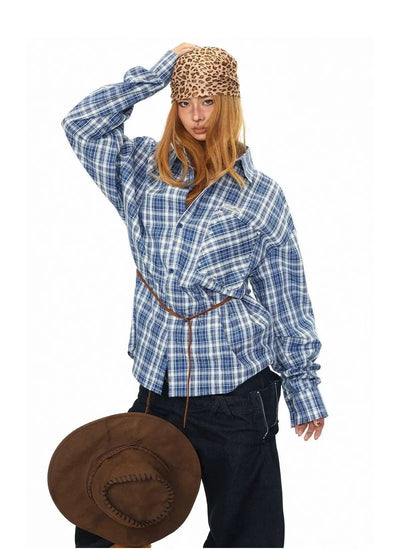 BB Plaid Star Rivet Pocket Shirt-korean-fashion-Shirt-BB's Closet-OH Garments