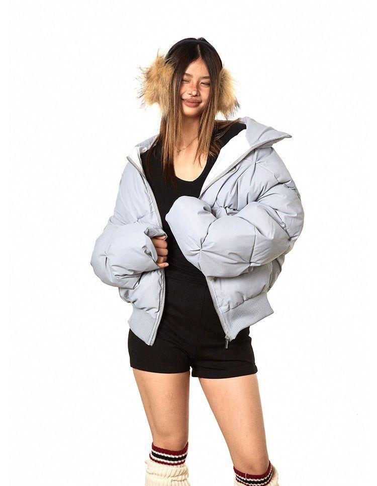 BB Plain Color Puffer Jacket-korean-fashion-Jacket-BB's Closet-OH Garments