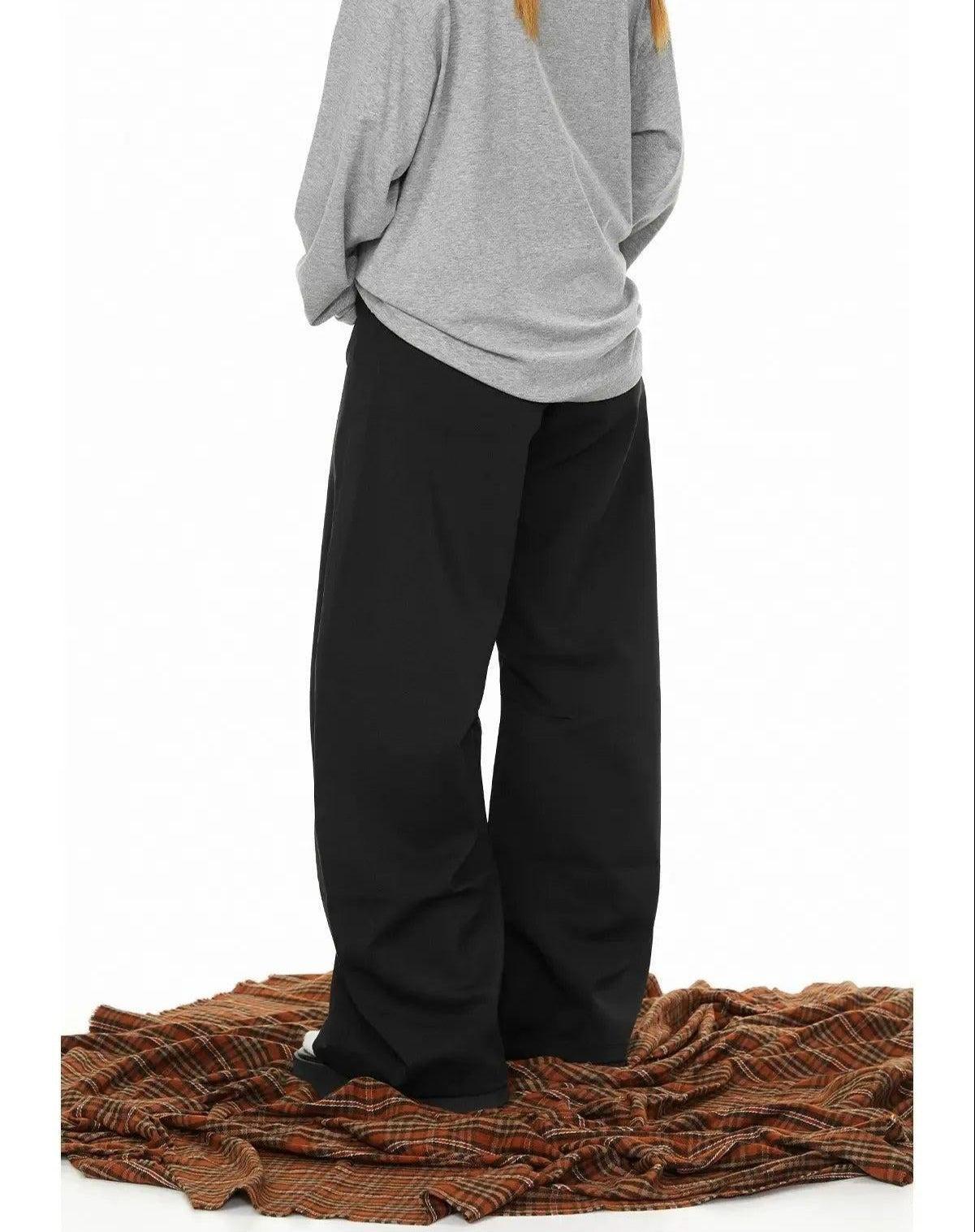 BB Pleated Wide Leg Scimitar Trousers-korean-fashion-Trousers-BB's Closet-OH Garments