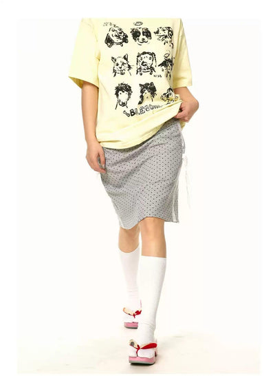 BB Polka Dot Lace Detail Skirt-korean-fashion-Skirt-BB's Closet-OH Garments