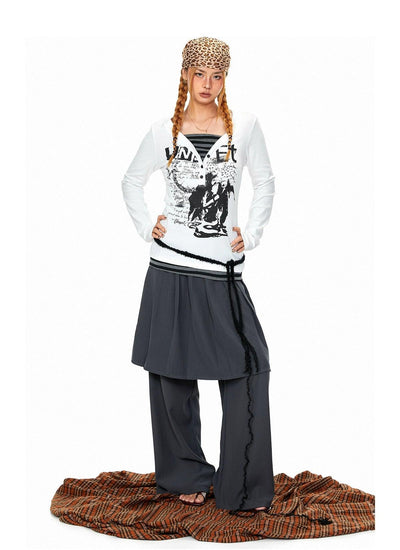 BB Printed Slim Fit Blouse-korean-fashion-Blouse-BB's Closet-OH Garments