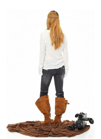 BB Puppy Graphic Polka Dots Long Sleeve T-Shirt-korean-fashion-T-Shirt-BB's Closet-OH Garments
