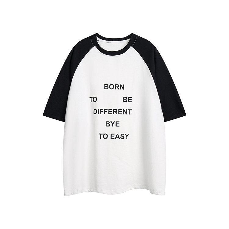 BB Random Text Gaps Wide Arms T-Shirt-korean-fashion-T-Shirt-BB's Closet-OH Garments