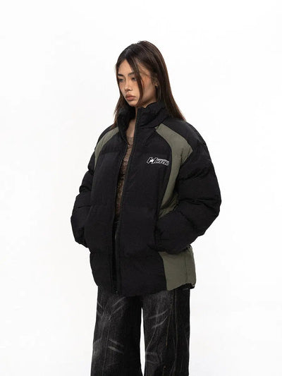 BB Retro Color Block Print Puffer Jacket-korean-fashion-Jacket-BB's Closet-OH Garments