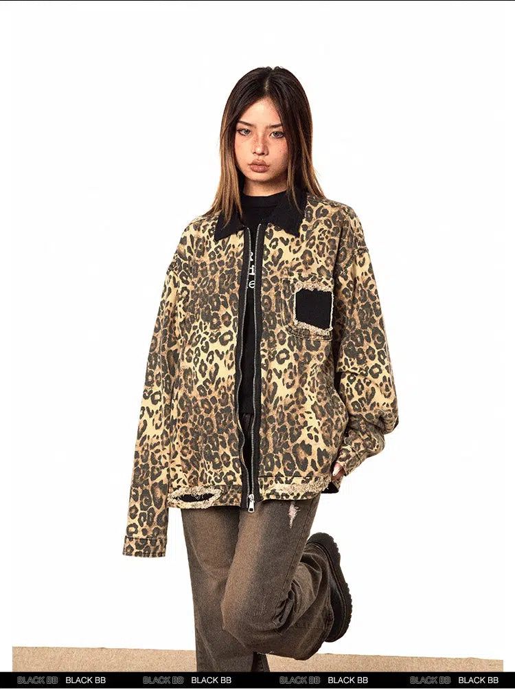 BB Ripped Pocket Animal Print Jacket-korean-fashion-Jacket-BB's Closet-OH Garments