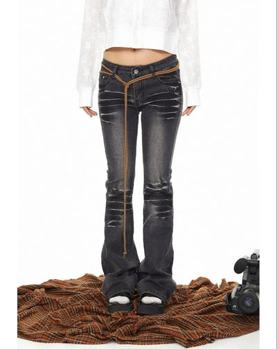 BB Rippled Wash Slim Fit Jeans-korean-fashion-Jeans-BB's Closet-OH Garments