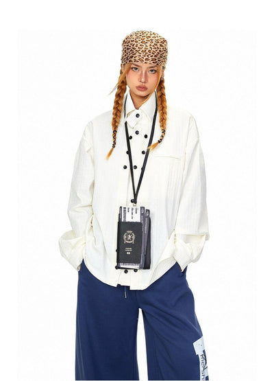 BB Scattered Multi-Buttons Textured Shirt-korean-fashion-Shirt-BB's Closet-OH Garments