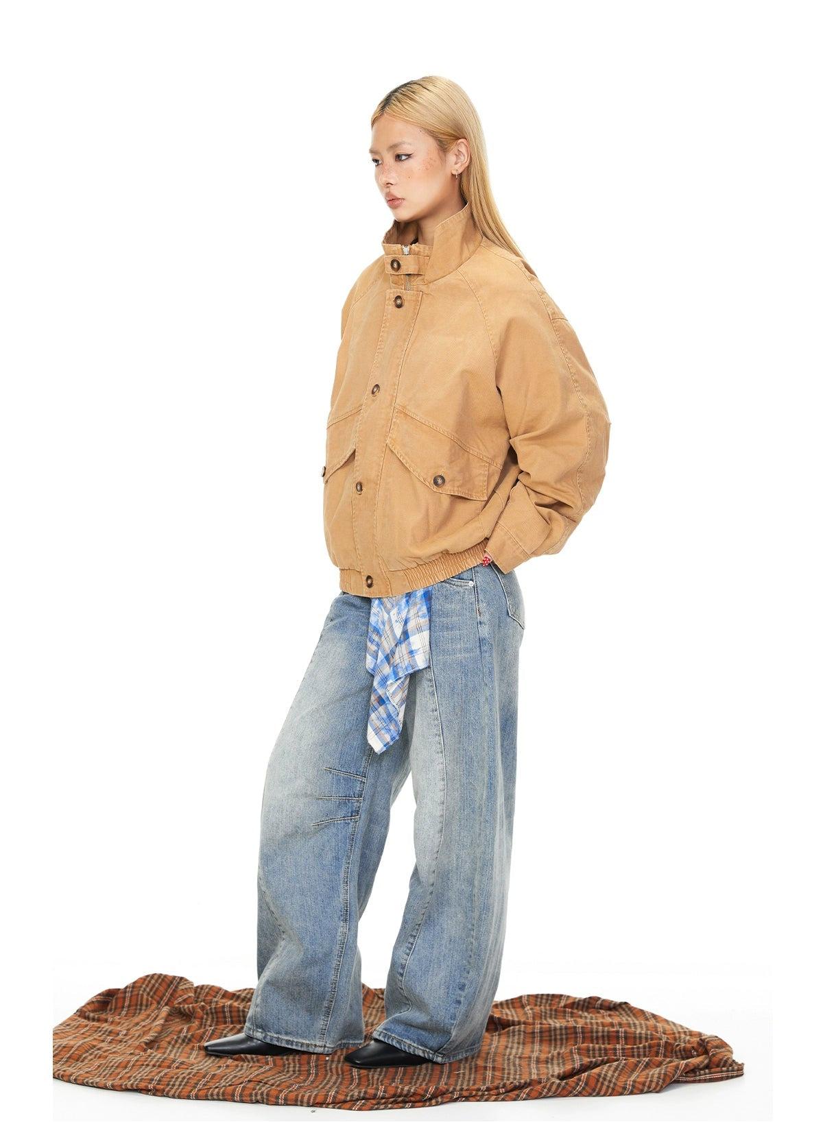 BB Side Tilt Pockets Denim Jacket-korean-fashion-Jacket-BB's Closet-OH Garments
