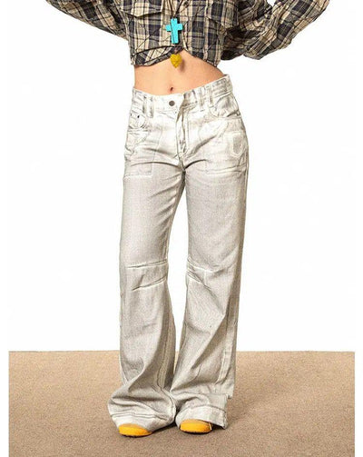 BB Smudged Detail Buttoned Jeans-korean-fashion-Jeans-BB's Closet-OH Garments