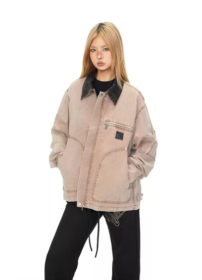 BB Snap Buttons Denim Jacket-korean-fashion-Jacket-BB's Closet-OH Garments