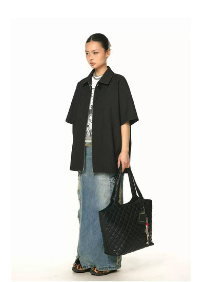 BB Solid Pleats Textured Shirt-korean-fashion-Shirt-BB's Closet-OH Garments