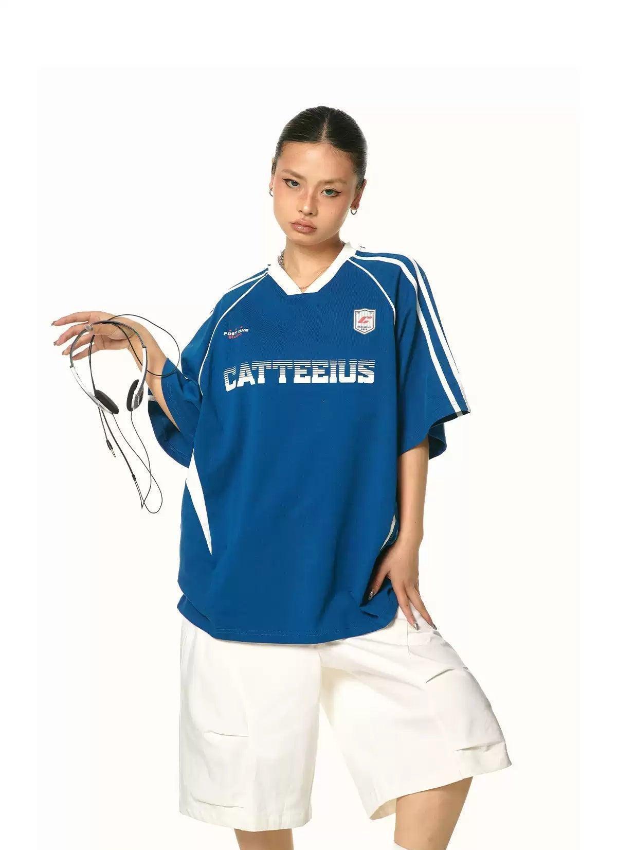 BB Sports Jersey Contrast T-Shirt-korean-fashion-T-Shirt-BB's Closet-OH Garments